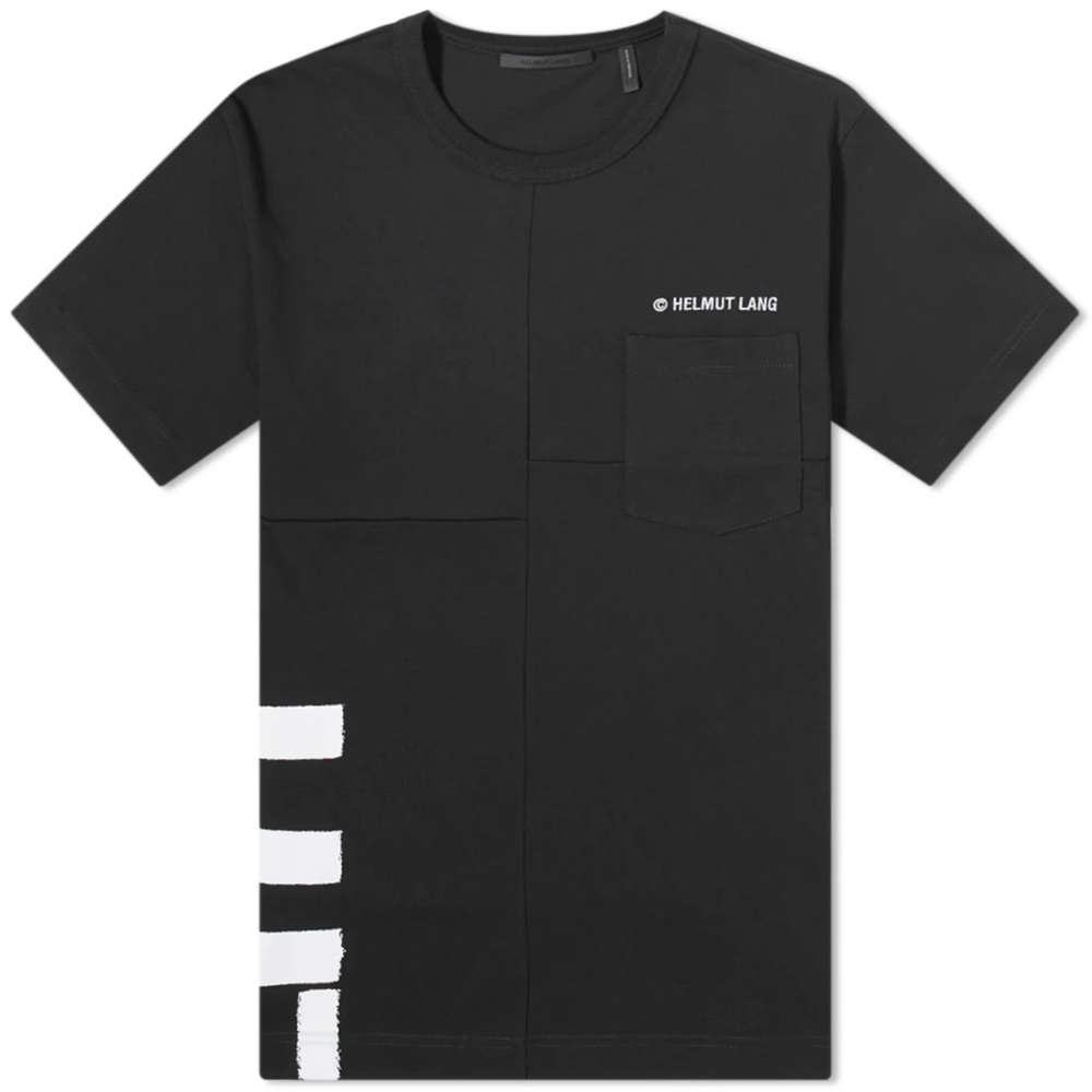 Helmut Lang Logo Patchwork Tee Black - image 1
